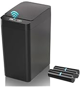 kaylowe Automatic Bathroom Trash Can Touchless 2.6 Gallon Garbage Cans with Lid Small Slim Motion...