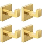 IBosins 4 Pack Towel Hooks Hand Towel Holder for Bathroom Wall Livingroom Bedroom Kitchen Closet ...