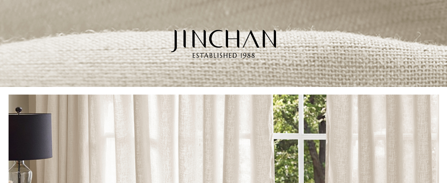 jinchan Linen Blend Curtains
