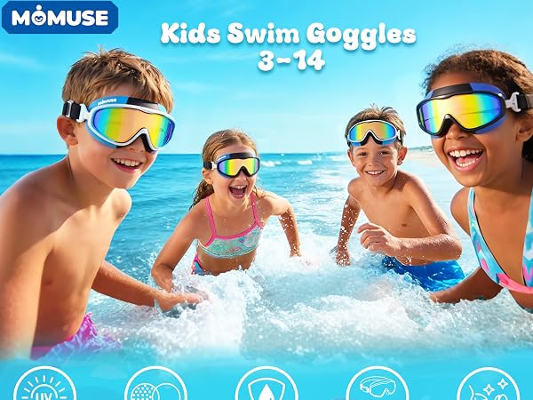 Kids Swim Goggles 3-14