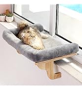 Zakkart Cat Perch for Window Sill with Bolster - Orthopedic Hammock Design with Premium Hardwood ...