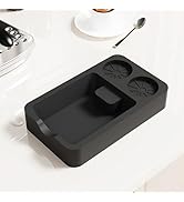 Silicone Espresso Knock Box & Tamping Station, 3 in 1 Coffee Grounds Organizer Large Capacity Bar...