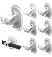 MIMARMZ 6PCS No Drill Curtain Rod Brackets No Drilling Curtain Rod Holder Self Adhesive Curtain R...