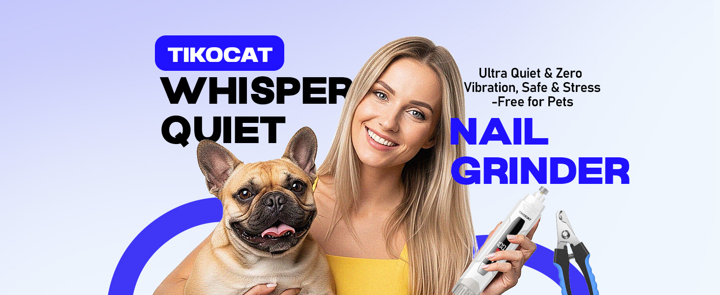 whisper quiet dog nail grinder & clipper