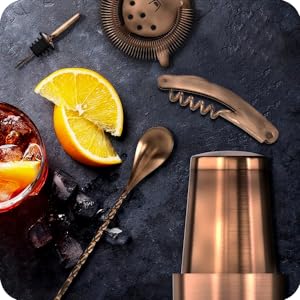 bronze silver stainless steel shaker bar spoon tool
