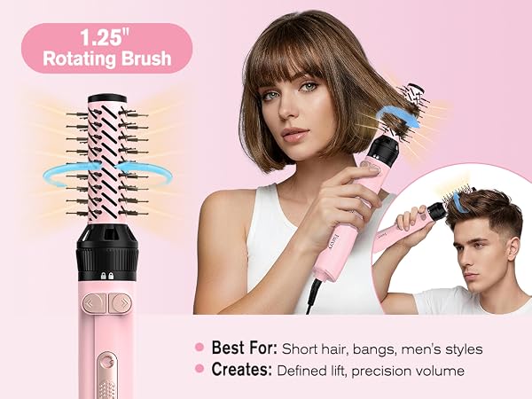 rotating hair dryer brush spinning
