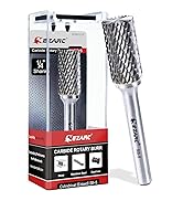 EZARC Tungsten Carbide Rotary Burr Bit, SB-5 Double Cut Carbide Burr 1/4" Shank Die Grinder Cutti...