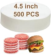 500pcs Hamburger Patty Paper Rounds White Parchment Paper Non-Stick Food Grade Burger Paper Sheet...