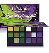 Green Purple Goth Eyeshadow Palette Makeup- 18 Colors Matte Shimmer Metallic Bright & Dark Smoky ...