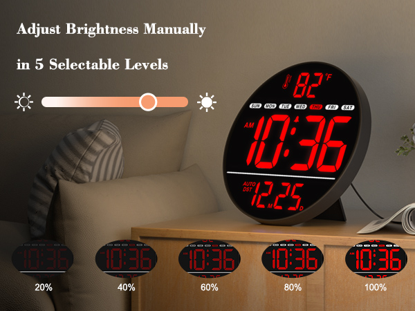 glows in the dark wall clock