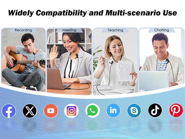 MillSO usb lavalier lapel microphone for computer