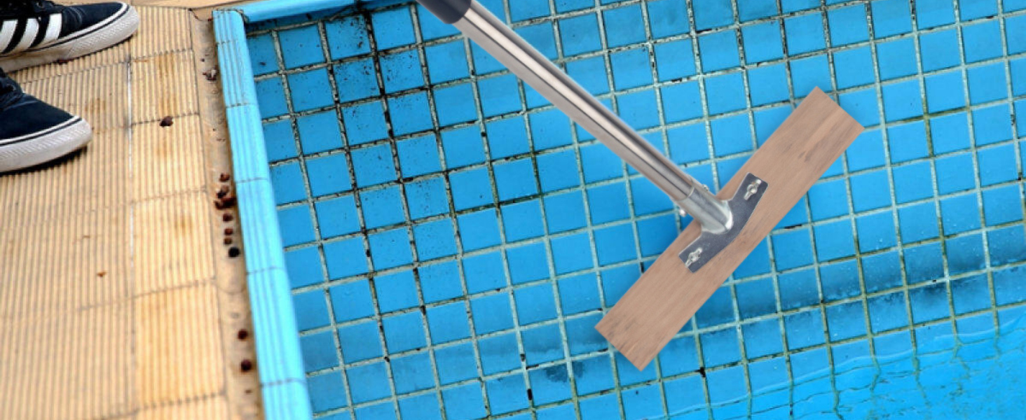 floor brush scrubber with long handle