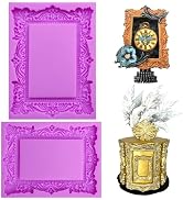 Baroque Photo Frame Fondant Molds Vintage Mirror Frame Chocolate Baking Molds Picture Frame Silic...