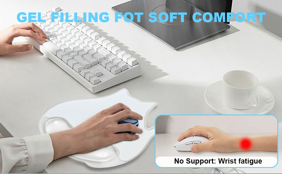 gel mouse pad with wrist rest