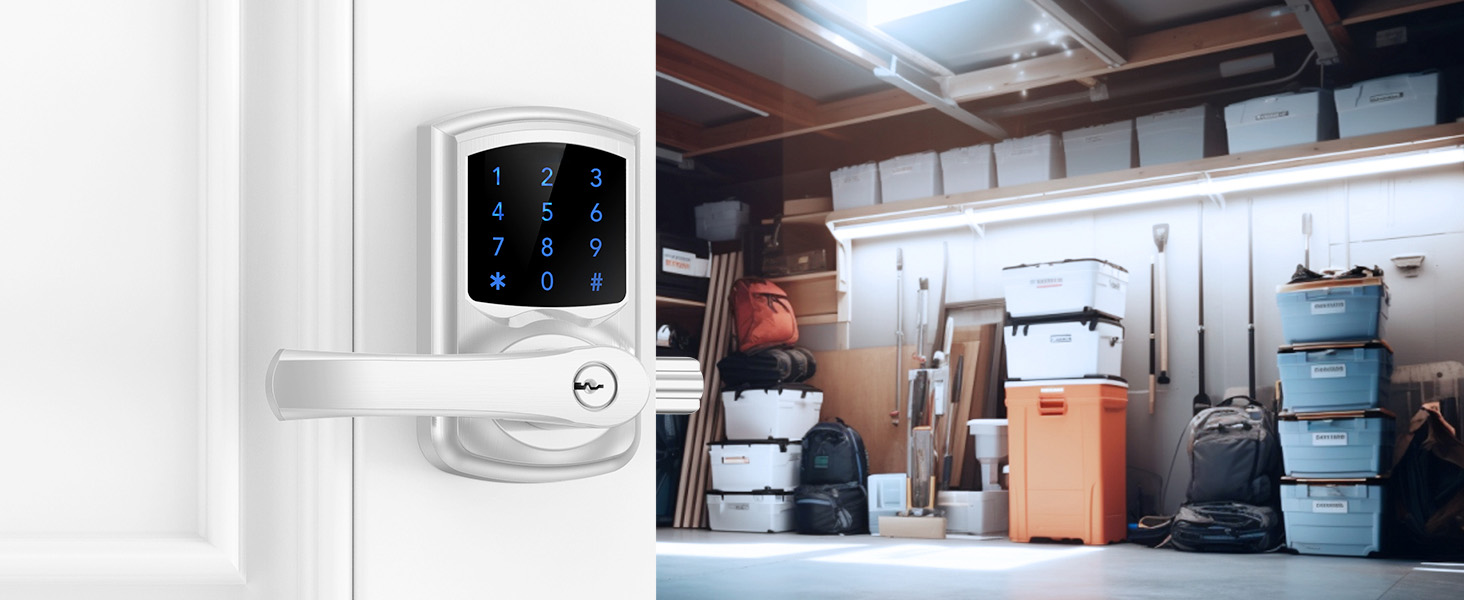 Touchscreen Keypad Door Lock with Handle