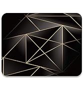 Audimi Mouse Pad Medium Mouse Mat Anti-Slip Base for PC Office Working Gaming, Golden Lines Triangle