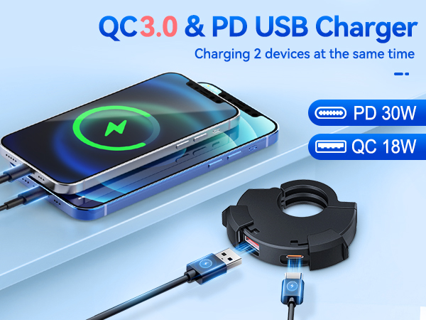 motorcycle usb charger usb c