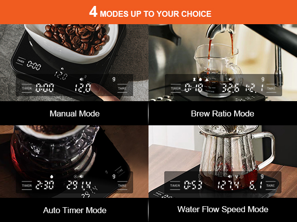 4 Modes for Espresso and Pour-Over Coffee