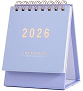 Mini Desk Calendar 2025-2026 - Runs From July 2025 until Dec 2026, 18-Month Small Desktop Calenda...