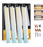 Ansen 4Packs of Under Cabinet Lighting Hardwired, 24IN 18W 1237LM, Dimmable Led Light for Kitchen...