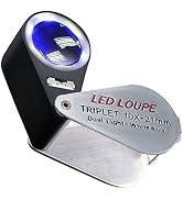 10 x 21mm Mini Folding Illuminated Loupe Jewelry Magnifier Pocket with LED Light, for Gems Jewelr...