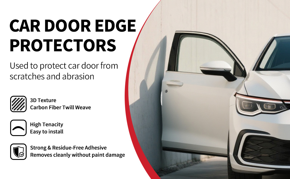 3D Carbon Fiber Texture Car Door Edge Protector