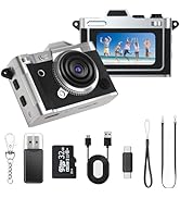 LENANE Mini Keychain Camera - 2K FHD Tiny Retro Digital Camera with 32GB Card, 1.47" Screen & OTG...