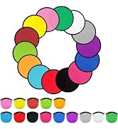 V-chen Foldable Flying Disc Fans Set with Bags, 9.8 Inch Black Egde Fabric Beach Flying Disc for ...
