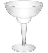 Party Essentials Two-Piece Disposable Plastic 12-Ounce Margarita Glasses/Cocktail Cups, Clear, 20...