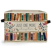 Ghoaoivo Floral Bookish Storage Box Bins, Book Lover Reader Gifts, Just One More Chapter Collapsi...