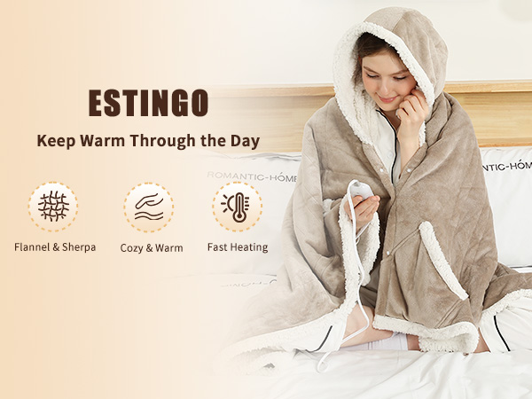 wearable heated blanket