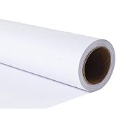 ZINTBIAL Matte White Wrapping Paper Roll with Cut Lines - Solid White Holiday Gift Wrap for Hallo...
