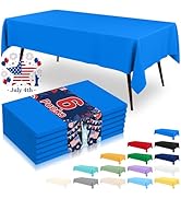 misaya 6 Packs Disposable Plastic Table Cloth, 54 x 108 Inch Waterproof Rectangle Tablecloth, Lea...