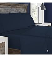 Columbia Omni Freeze Super Soft Breathable, Moisture-Wicking, Cooling Sateen Flat Sheet, Fitted S...