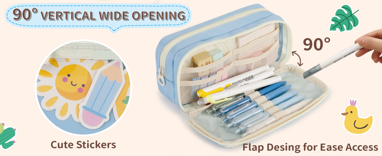 pencil case for girls boy pencil case kids pouch large big capacity Dinosaur art soft marker kids