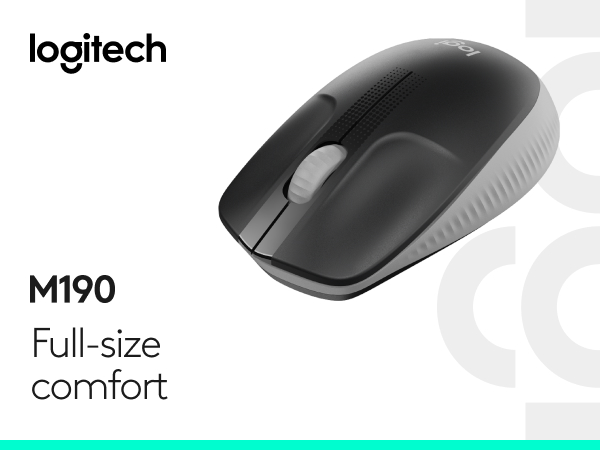 M190 Full Size Ambidextrous Mouse