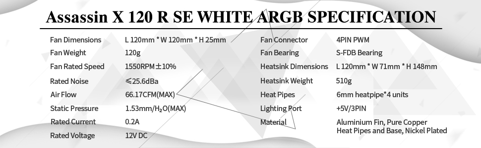 AX120 SE ARGB WHITE cpu cooler