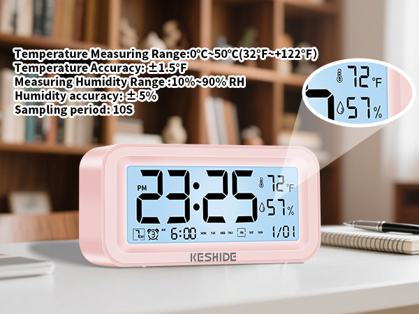 digital clock with temperature