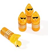 Rislobx 4Pcs Tire Valve Stem Cap Cover for Car SUV Truck, Valve Cover with Funny Duck Sunglasses,...