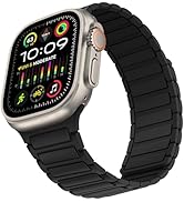 Suphart Magnetic Band Compatible with Apple Watch Band 49mm 46mm 45mm 44mm 42mm, Soft Silicone Re...