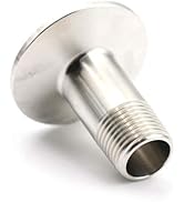 Beduan 1.5" Tri Clamp to 1/2" NPT Male Stainless Steel Sanitary Fitting Home Brew Connector (Ferr...