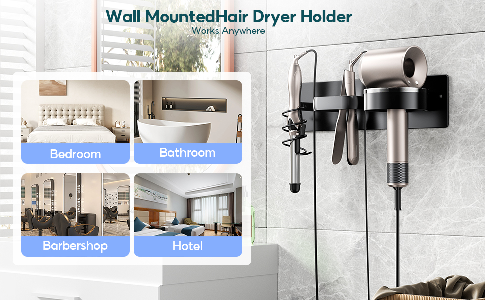hair dryer holder wall mounted
