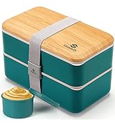 Sinnsally Bento Box Adult Lunch Box,Stackable Japanese Bento Lunch Box Containers for Women/Men w...