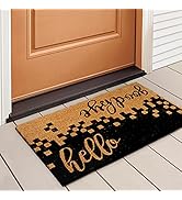 Welcome Mats Outdoor Doormat by LuxUrux, with Heavy-Duty PVC Backing - Natural - Perfect Color/Si...