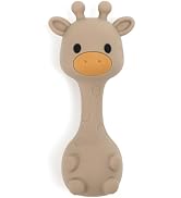 Silicone Little Giraffe Shaker Rattle Toy for Babies | Food Grade Silicone Teether | Easy to Grip...
