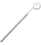 Dental Mouth Teeth Inspection Mirror #5 with Stainless Handle, Cone Socket, Total Length 6.5"