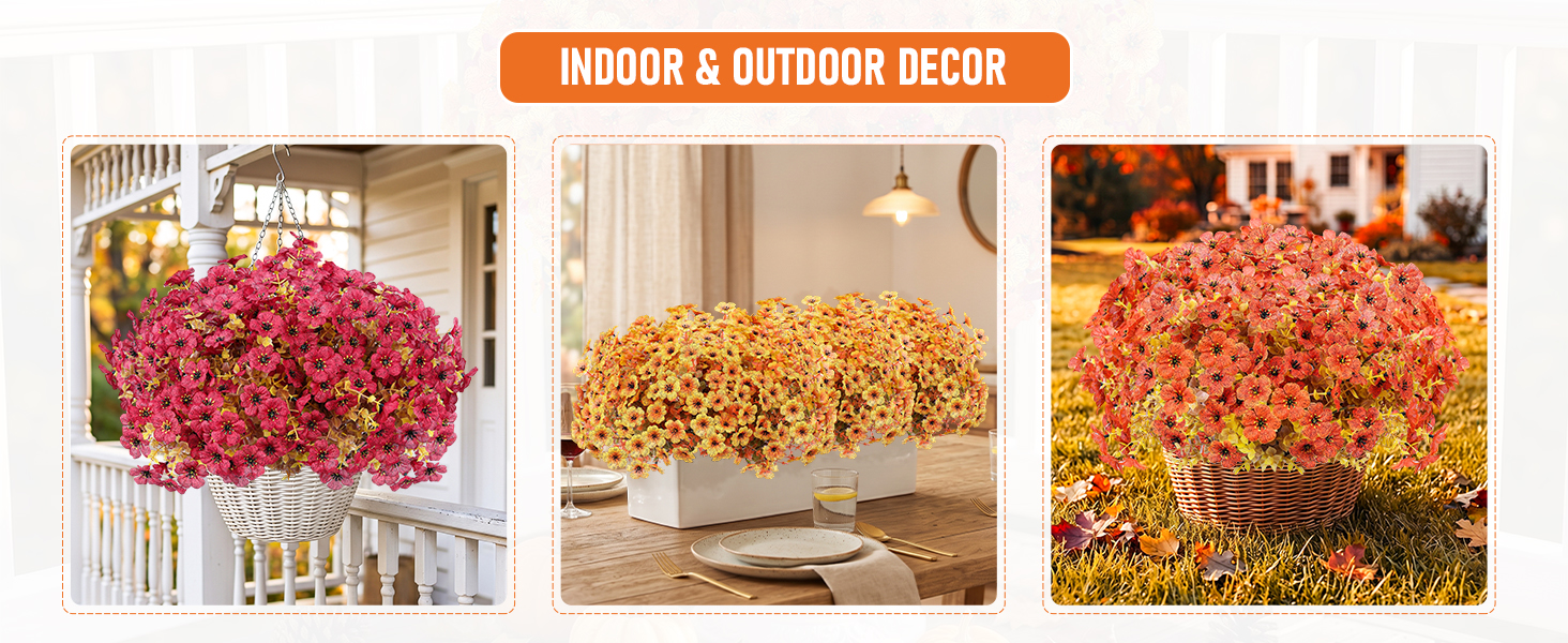 These artificial flowers are suitable for any occasion.