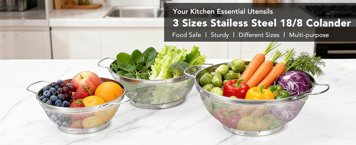 3 Pack Colander