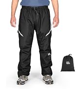 KEMIMOTO Men's Packable Waterproof Cycling Rain Pants, Windproof Breathable Lightweight Over Pant...
