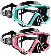 Aegend Diving Mask for Adult & Teen - Panoramic Anti-Fog Comfort Fit Goggles with Mesh Bag for Sn...